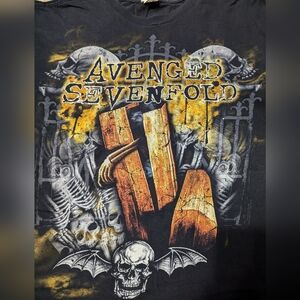 Vintage Avenged Sevenfold Black Graphic Unisex T-Shirt